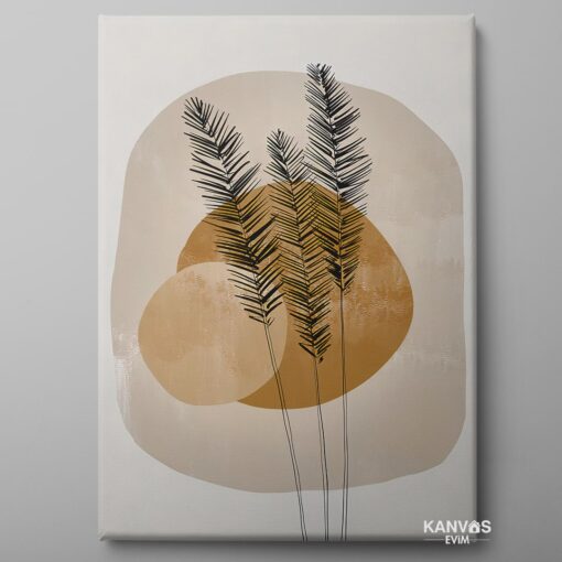 Bugday Basaklari Minimalist 2Li Set Kombin Kanvas Tuval Tablo Kanvas Evim 7