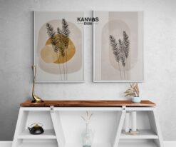 Bugday Basaklari Minimalist 2Li Set Kombin Kanvas Tuval Tablo Kanvas Evim 9