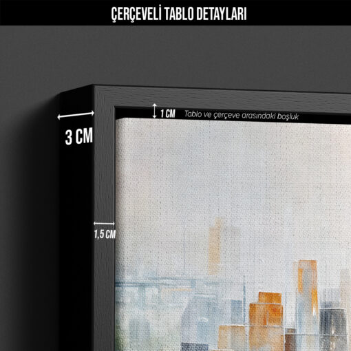 Modern Sehir Silueti Kanvas Tablo8