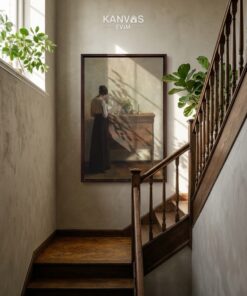 Carl Holsoe Okuyan Kadın Vintage Kanvas Tablo